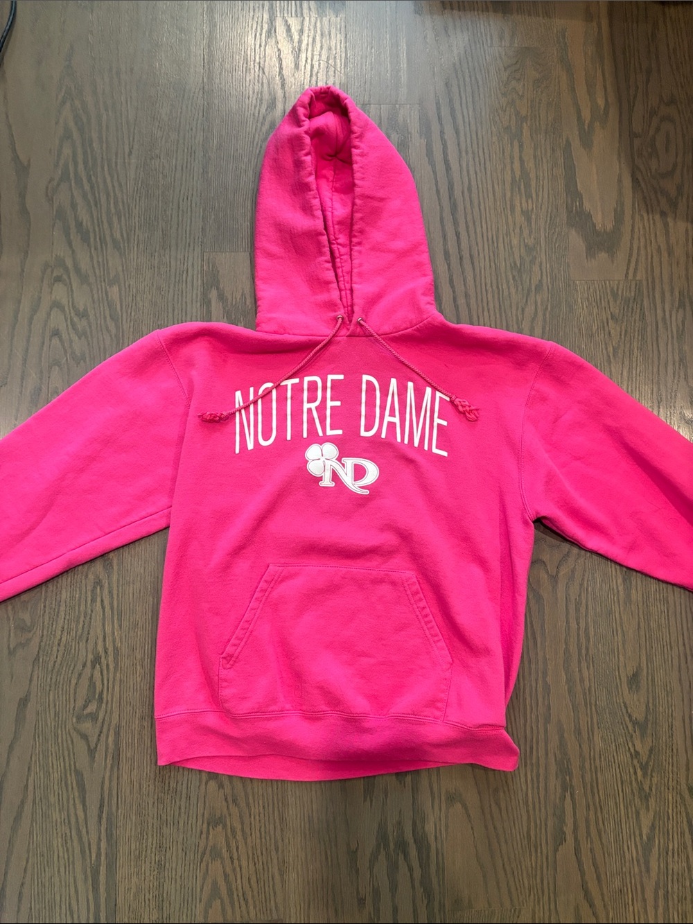 Champion Bright Pink Eco Fleece Hoodie (notre dame merch)